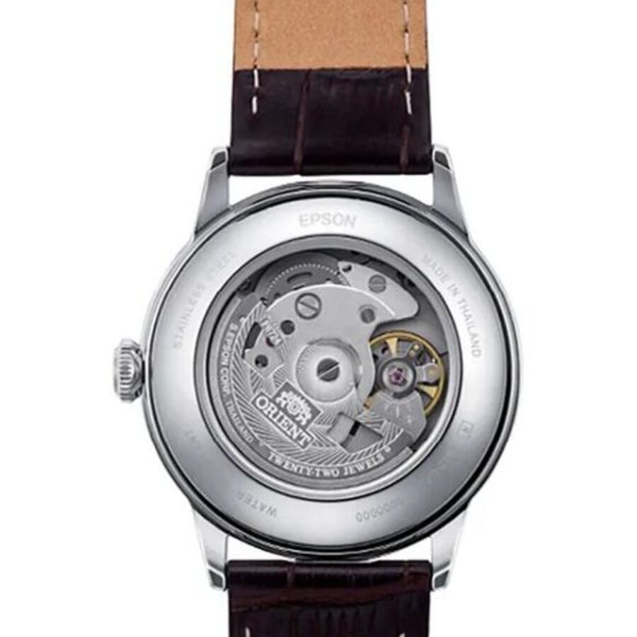 Close view of the Orient Bambino automatic movement