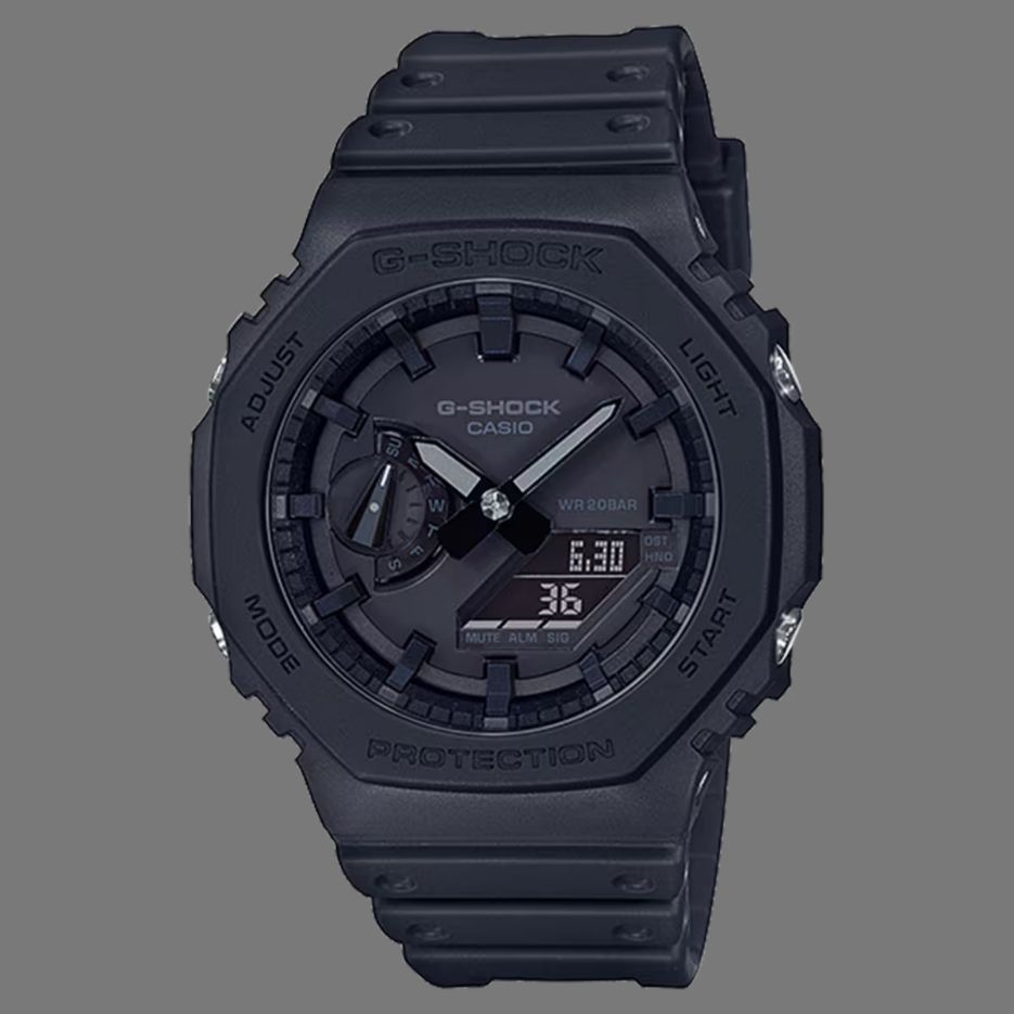 Casio G-Shock GA-2100-1A1 all black analog digital watch