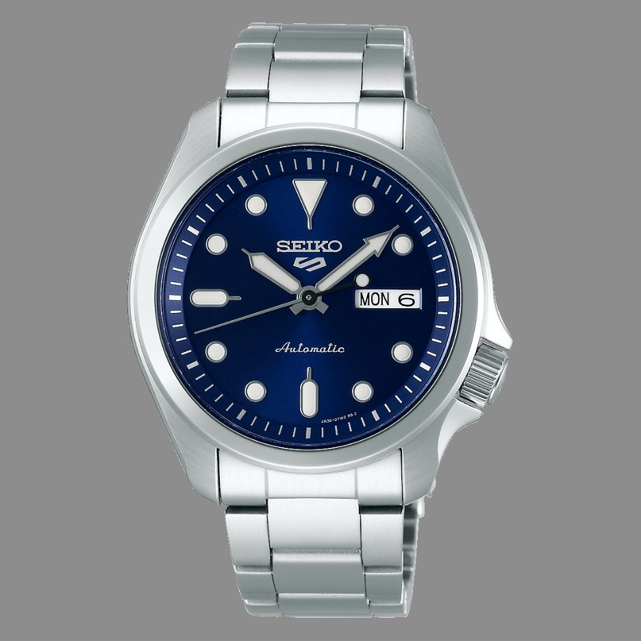 Seiko 5 Sports SRPE53 blue dial automatic watch